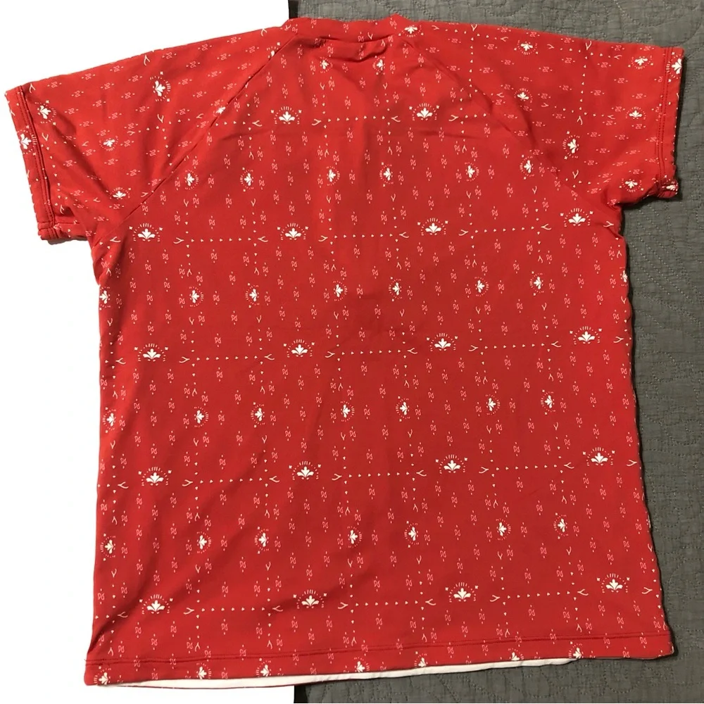FIN & VINCE Red Rash guard Swim Shirt - 12 Unisex